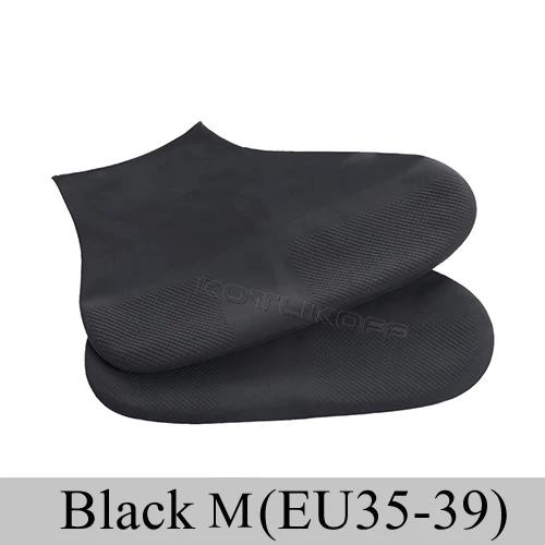 Водонепроницаемые бахилы для велоспорта, дождевые многоразовые галоши, силиконовые латексные эластичные бахилы, защитные аксессуары для обуви, пылезащитные чехлы - Цвет: Black M