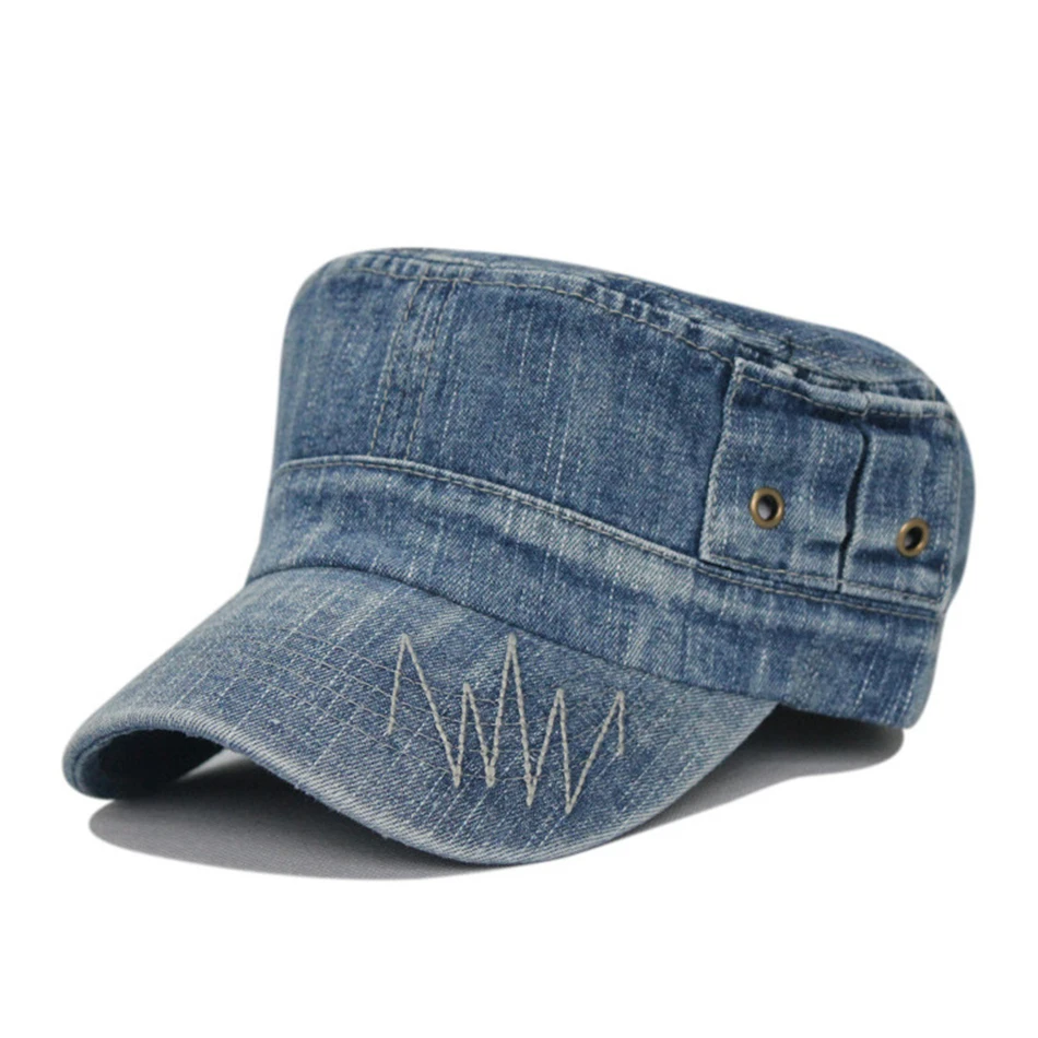 Denim blue no BUTTERMERE, армейские шляпы, джинсовые мужские винтажные, весна-лето, Baker Boy Hat, мужские, повседневные, плоский верх, джинсы, берет, военные шапки и шапки - Цвет: Denim blue no