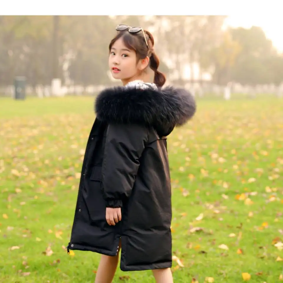 2020 Kids Parkas Russia Snowsuit Winter Down Jackets Outerwear For Boys Girls Clothes Windproof Outdoor Fur Hooded W