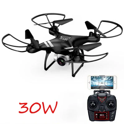 bk 30W KY101S Аккумулятор для беспилотника Wifi в режиме реального времени USB зарядка Дроны с камерой пульт дистанционного управления Самолет фиксированный высокоскоростной Дрон детская игрушка - Color: bk 30W