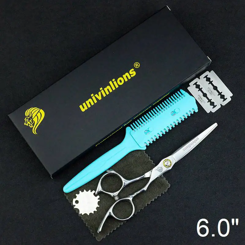 6028-Cutting Univinlions 6 дюймов японская стрижка ножницы Парикмахерские филировочные ножницы Профессиональные японские ножницы для волос Высокое Качество Машинка для стрижки волос - Цвет: 6028-Cutting