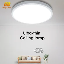 Luces LED modernas para dormitorio, 24W ultrafina de lámpara de techo, 18W, 13W, 9W, 6W, accesorio montado en blanco frío y cálido para techos de sala de estar