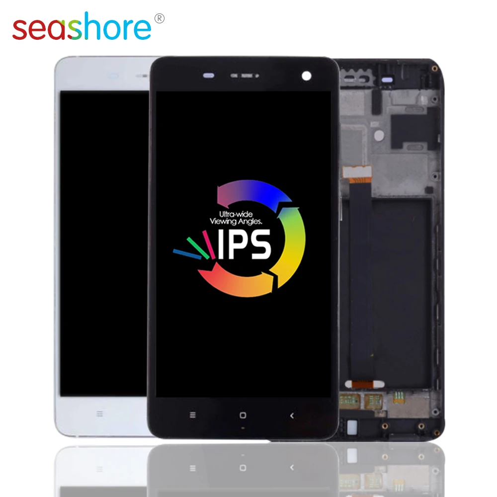 5," для Xiaomi Mi 4 lcd кодирующий преобразователь сенсорного экрана в сборе для Xiaomi Mi 4 дисплей с рамкой Замена M4 двойной экран