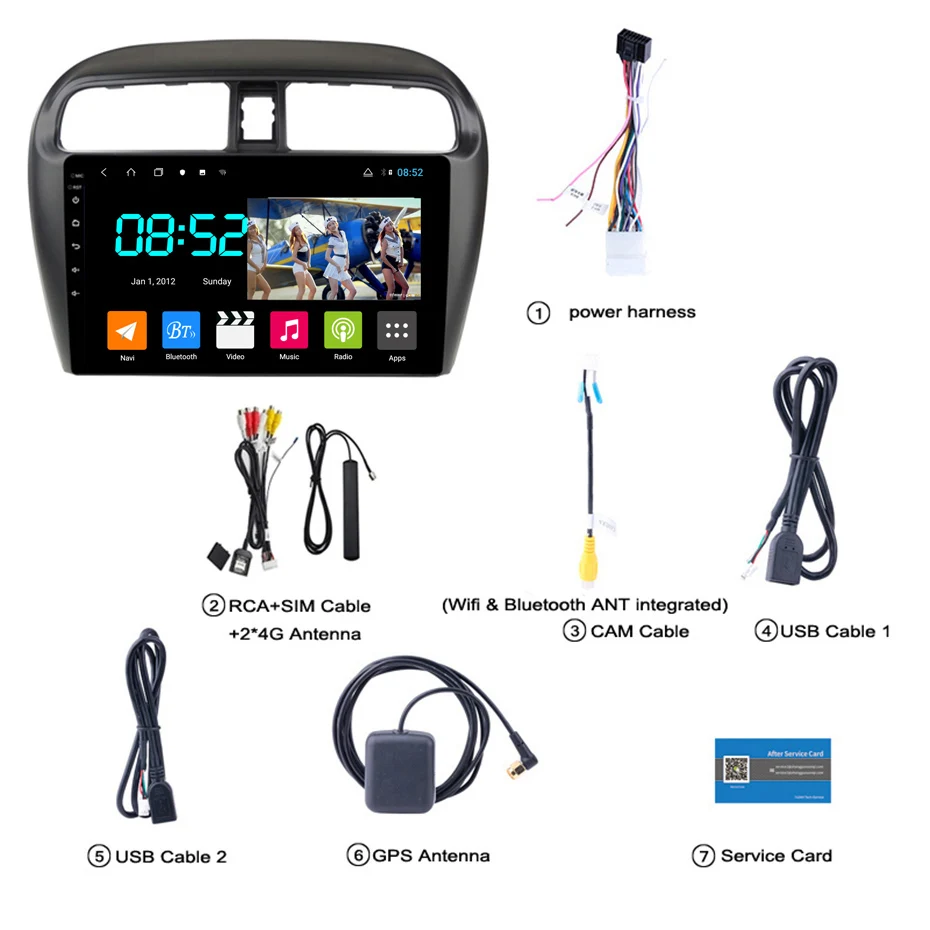 Android 8,1 автомобильный DVD 1din мультимедиа Navi система для mitsubishi mirage attrage 2012- Автомобильный gps навигатор головное устройство BT SWC wifi