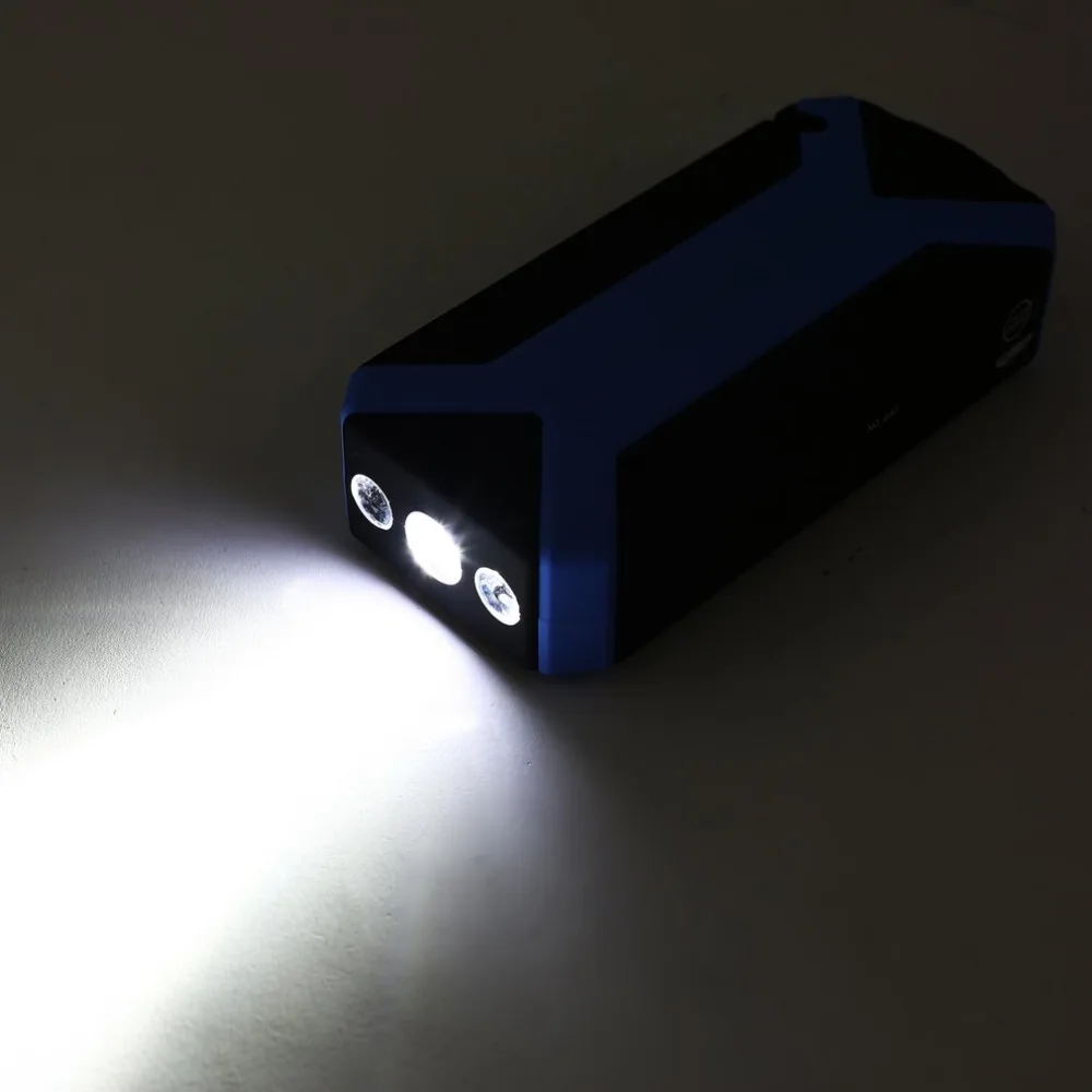 12 В 82800 мАч двойной USB выход автомобиля скачок стартер портативное автомобильное зарядное устройство аварийное пусковое устройство с вспышкой батарея питания