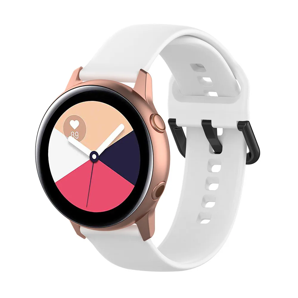 Essidi, 20 мм, для samsung Galaxy Watch Active, 2, умный браслет, ремешок, мягкий силиконовый ремешок, петля для часов Active