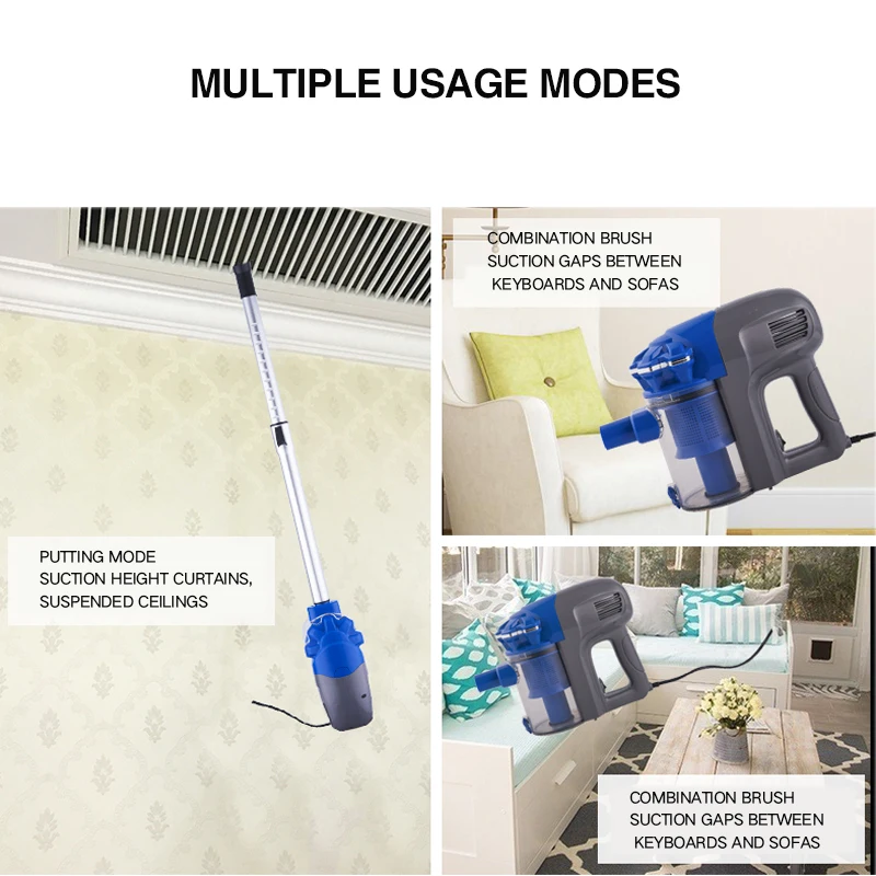 US $40.79 9pcsMite Removal Brush Handheld Vacuum Cleaner Cyclone Filter 10000Pa Strong Suction Dust Collector Aspirator Dust Cleaner 2020