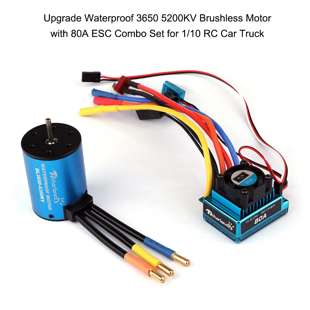 

Rcharlance Remote Control Car Accessory 3650/3660 4300kv Waterproof Motor Car Model Ship Model Blue Motor
