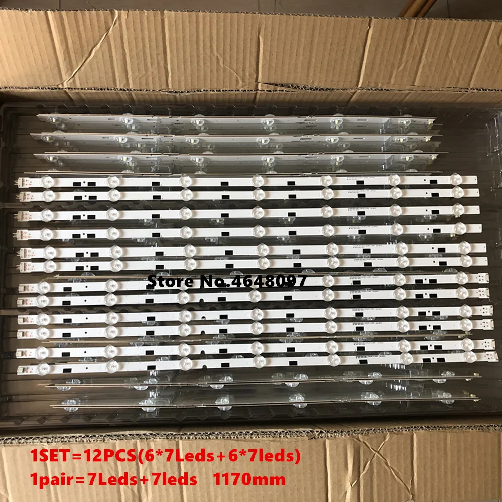 Новинка партиями по 5 комплектов = 60 PCS светодиодные полосы для Samsung UA58H5288 UE58J5200