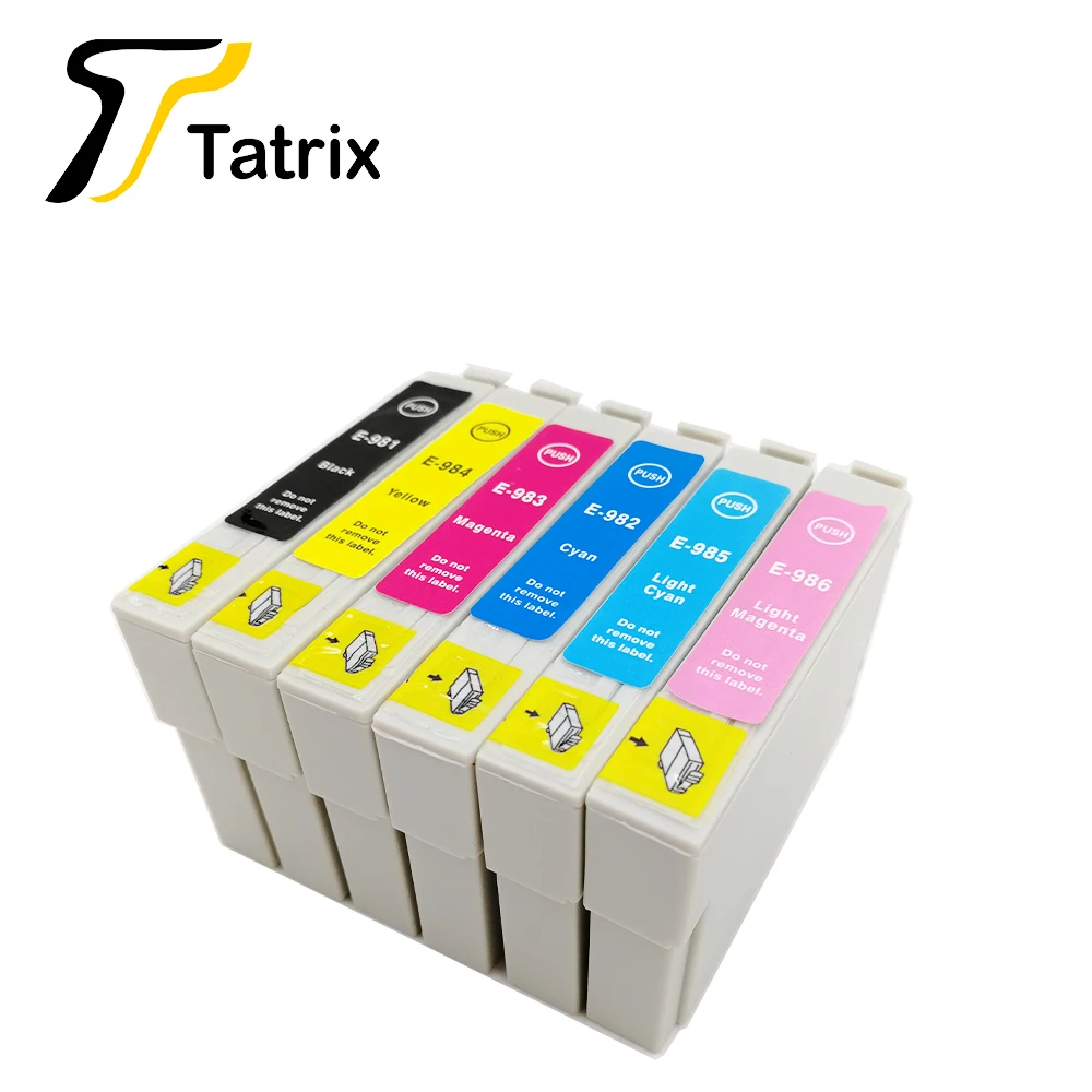 Татрикс для epson T0981 T0981-T0986 Совместимый картридж для epson Artisan 600/700/710/800/810/725/835/837 с чипом