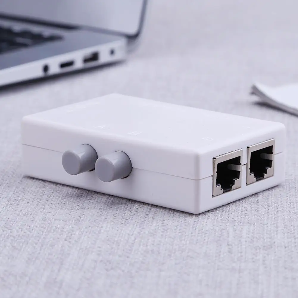 Новый мини сетевой Ethernet бокс RJ45 с 2 портами переключатель двумя ручной