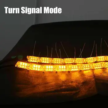 

White / Amber Daytime Running Light Headlight Dual-Color Flowing 1 pair