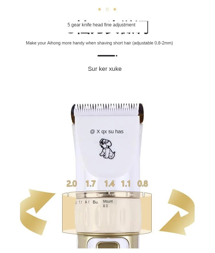 Rechargeable Pet Electric Shaver Ceramic Cutter Head Strong Power Electric Pet Hair Cutter