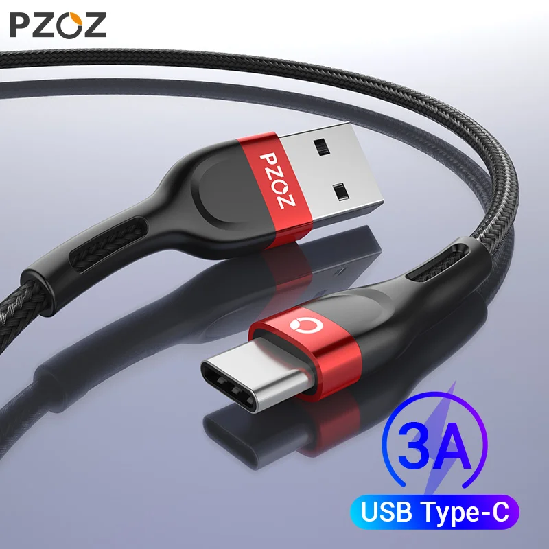  PZOZ usb c cable type c cable Fast Charging Data Cord Charger usb cable c  For Samsung s10 s9 A51 xiaomi mi 10 redmi note 9s 8t 