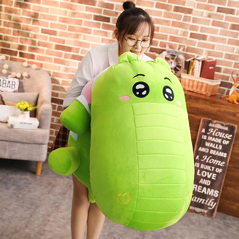 

Cartoon Crocodile Rhino Plush Doll Creative Hippo Pajama Long Pillow Bedside Large Cushion Birthday Gift
