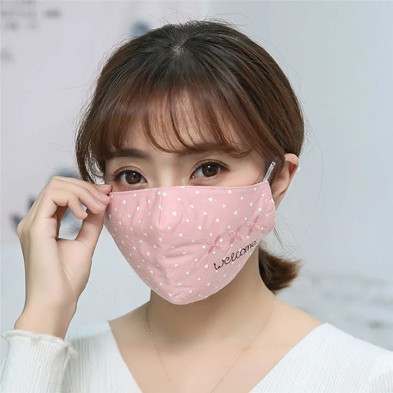 Anti Pollution PM2.5 Mouth Mask Dust Respirator Washable Reusable Masks Cotton Unisex Mouth Muffle for Allergy/Asthma/Travel 2