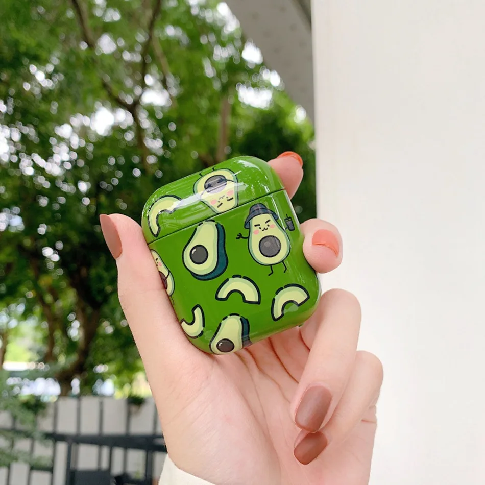 Чехол для наушников с цветком для Airpods 2, роскошный чехол с авокадо, прекрасный Чехол, защитный чехол для Apple Air Pods, чехол для наушников, аксессуары