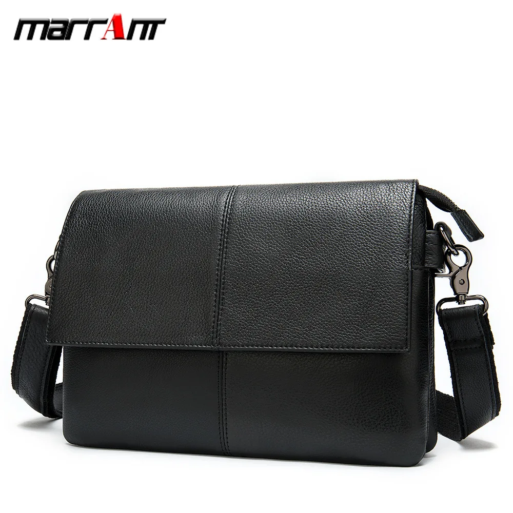 

Business Genuine Male Bag Leisure Cross Section Flip Cover Type Single Shoulder Oblique Satchel Soft Leather Portable