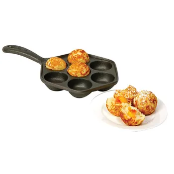 

Cast Iron Pot Stuffed Nonstick Stuffed Pancake Pan House Cast Iron Frying Pan for Various Spherical Food Kitchen Accessories