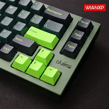 WIANXP-Teclado mecánico de doble disparo, artículo de producción, perfil Cherry, PBT, ondas de sonido, tema, tapa de tecla, filtro Ducky, reemplaza la tecla