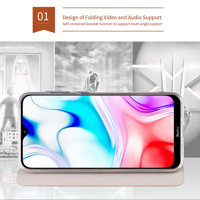 Для Xiaomi Redmi 8 чехол MOFI флип из искусственной кожи чехол-подставка s для Xiaomi Redmi 8 чехол-книжка в стиле книги