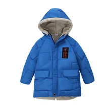 Новые осенне-зимние куртки для мальчиков, пальто детские куртки для маленьких мальчиков теплая верхняя одежда с капюшоном для малышей Детское пальто для мальчиков, одежда