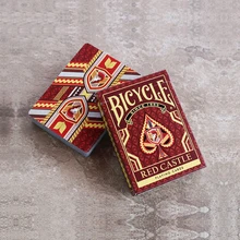 1 колода велосипедные карты красный замок игральные карты Обычная подставка для велосипеда всадник назад волшебные карты реквизит для магических фокусов