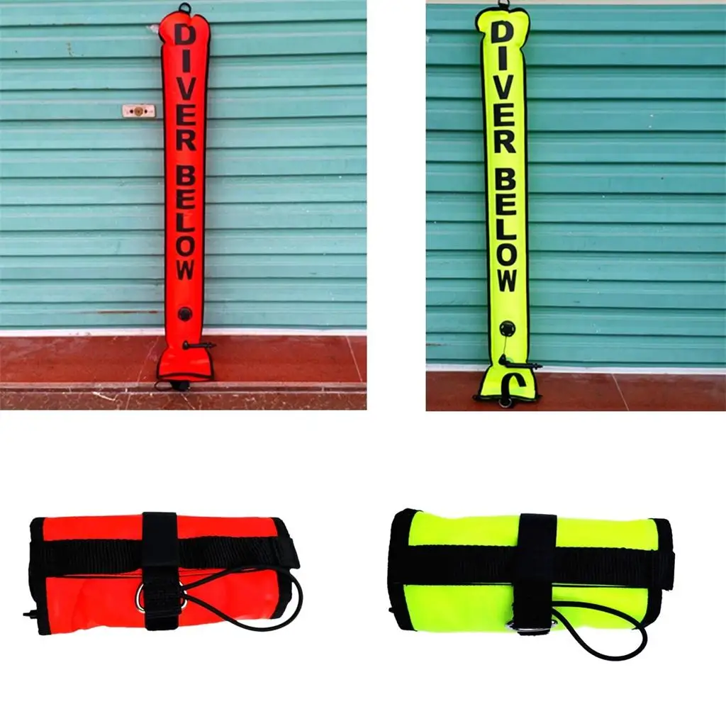 2x Scuba Diving Sealed Sausage Signal Tube/Surface Marker Buoy Nylon Diver