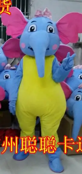 mascot Маскарадный костюм в виде слона; карнавальный костюм; нарядное платье для взрослых; вечерние костюмы на Хэллоуин - Цвет: mascot