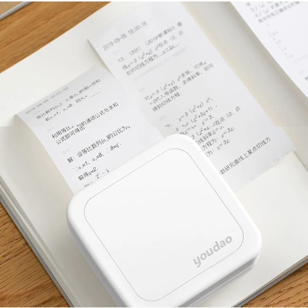 Карманный мини термопринтер Youdao GT1 портативный с Bluetooth HD беспроводной для