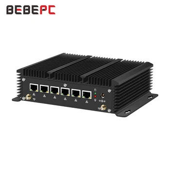 

BEBEPC 6 LAN Router Mini PC Core i3 7100U i5 8365U 7200U Celeron 3865U 3965U Pfsense Windows 10 Fanless Industrial Computer