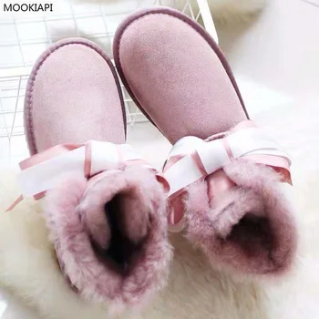 

Australia's top quality snow boots in 2019, real sheepskin, natural wool, laced women's shoes, free delivery, four colors