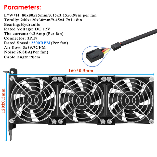 Universal VGA Cooler 80MM 90MM Ultra Quiet Desktop Computer Chassis PCI Graphics Card Double Fan&Triple Fan Radiator