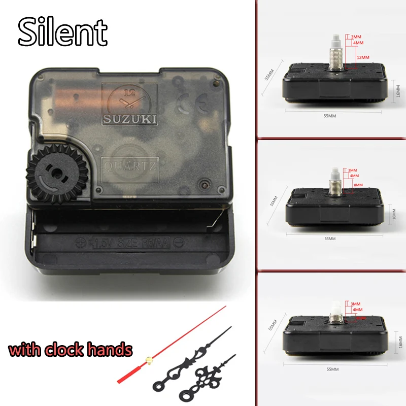 SuzukiSuperSilentQuartzClockMovementMechanismwithHandsRepair