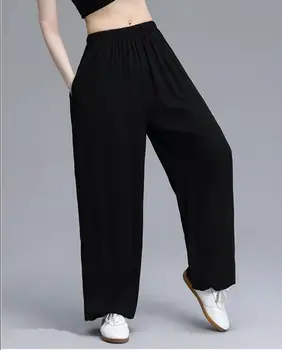 

Women Thin Cotton Long Pants Summer Comfortable Pants Kungfu Pants