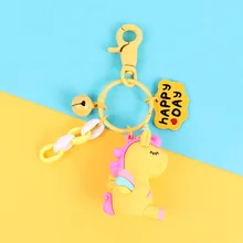 Радужная лошадь, единорог, автомобильный брелок для женщин, Южная Корея, милый креативный INS, мягкий очаровательный брелок для хранения, школьная сумка, подвеска