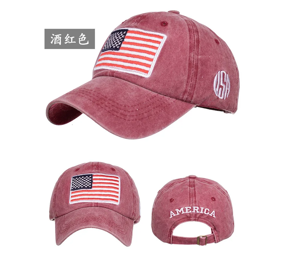 Много красивых Xia Shuixi хлопка США Национальный флаг вышитая бейсбольная Кепка остроконечная шляпа от солнца B667