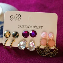 Модный стиль; изящные прекрасные женские ювелирных украшений из мультфильма «Холодное сердце» ; День рождения жемчуг для ногтей комплект 6 пар/компл. серьги