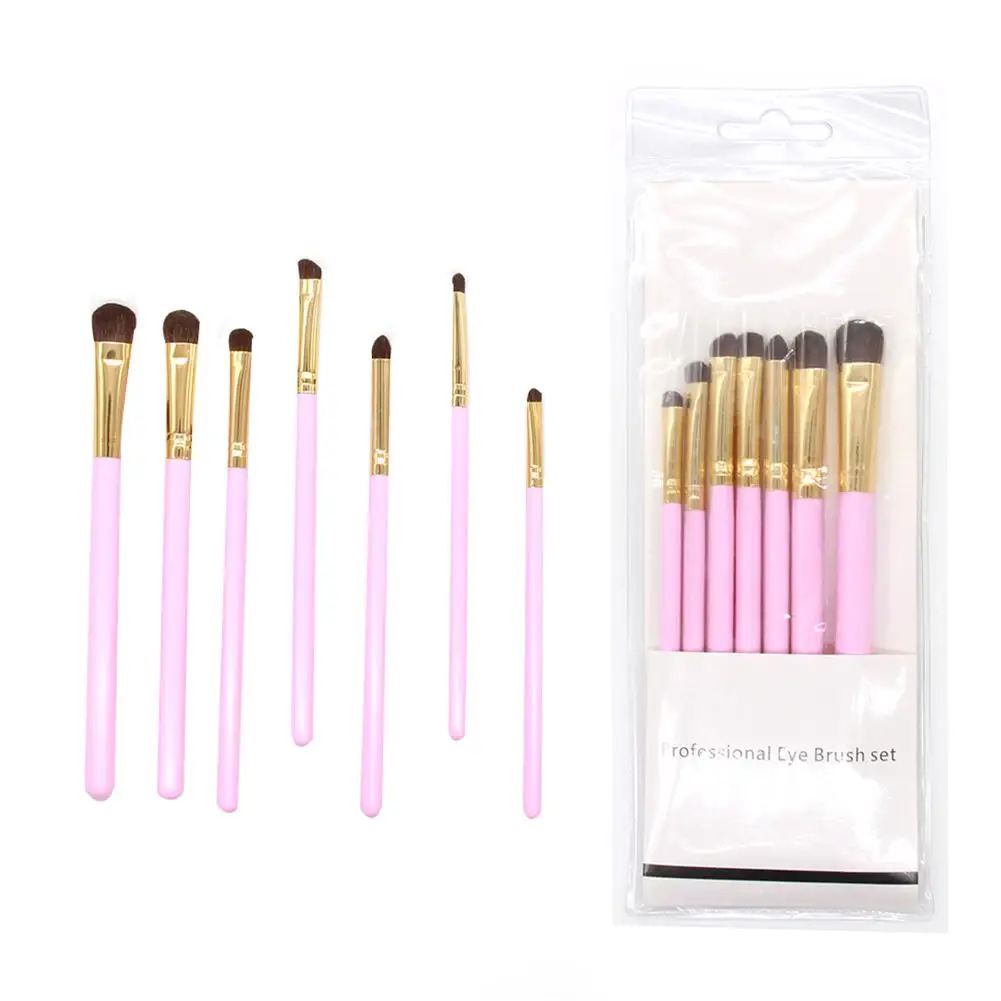 Набор кистей для макияжа, профессиональные 7 шт./партия, набор кистей для макияжа, растушевывание теней, подводка для глаз для ресниц и бровей, кисть для грима