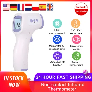 

No-contact Professional IR Digital Infrared Body Thermometer Oor Forehead Temperature Measurement LCD Digital Display