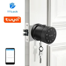 Télécommande Bluetooth TTLock ou Tuya, verrouillage par empreinte digitale, mot de passe, Code, numéro, carte, avec clé