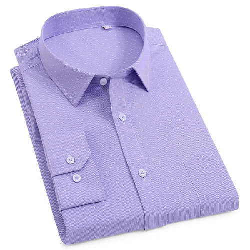 PURPLE Новые модные мужские рубашки с длинным рукавом Красивый качественный удобный красивый повседневный уличная одежда - Цвет: PURPLE