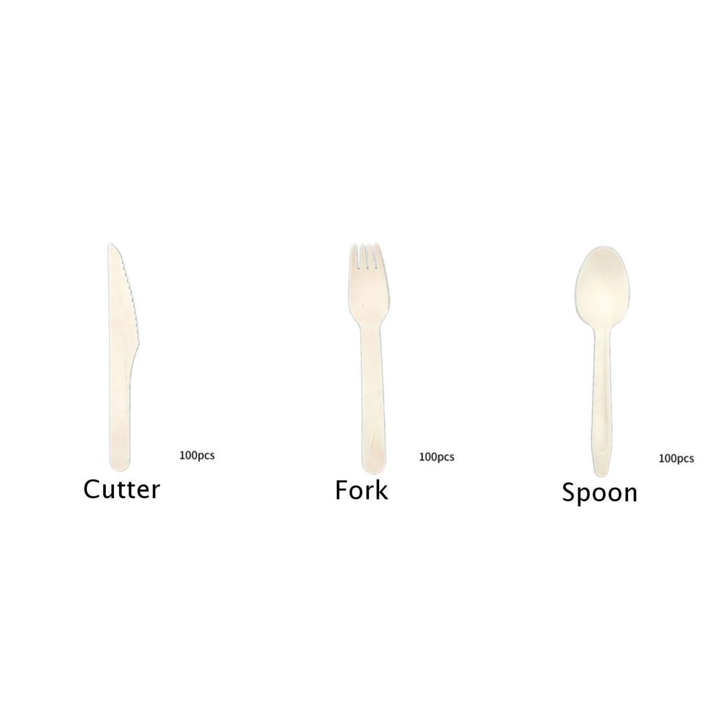 Set Of 100Pcs Disposable Cutlery Fork Spoon Party Dessert Utensils Tableware Home Garden Supplies