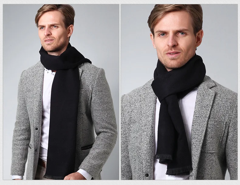 Newest Autumn Winter Long Cashmere scarf Men warm neck Shawl Scarves For Male Luxury Brand Blue Black Red Grey Blonde Color barbour scarf mens