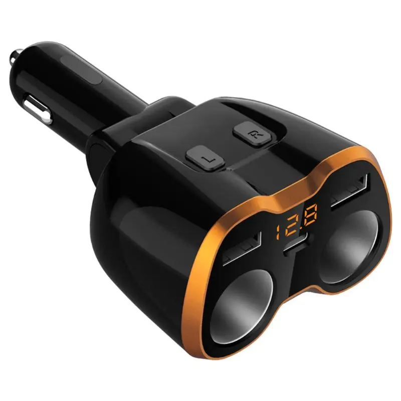 USB Car Charger Cigarette Lighter Splitter Adapter 2 Socket Type C 4.8A Multi Power Outlet for car accessories USB Car Charger Cigarette Lighter Splitter Adapter 2 Socket Type C 4.8A Multi Power Outlet for car accessories