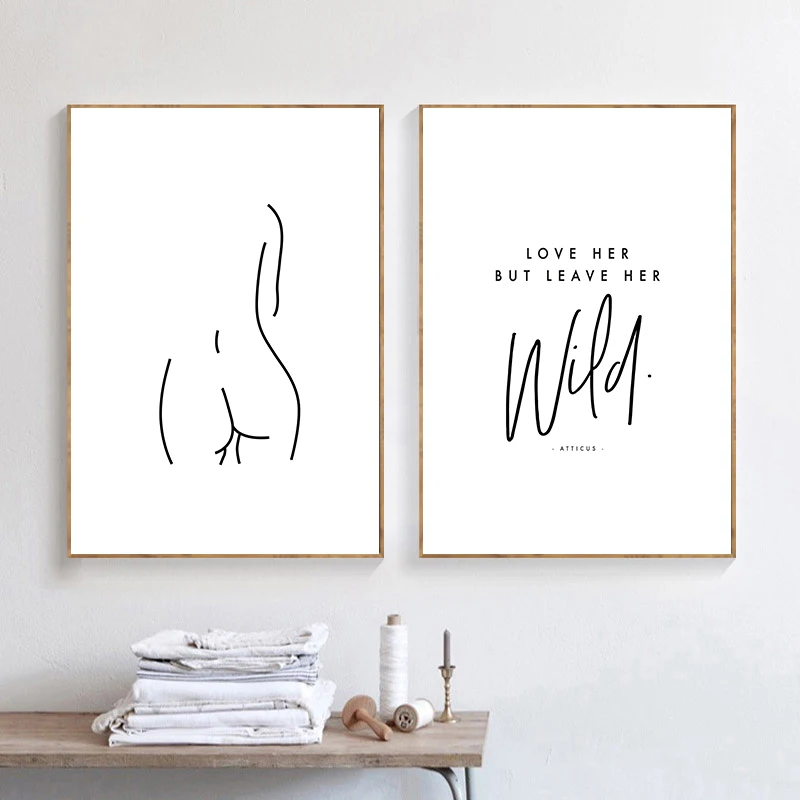 Привлекательный абстрактный постер для рисования по линии женского тела