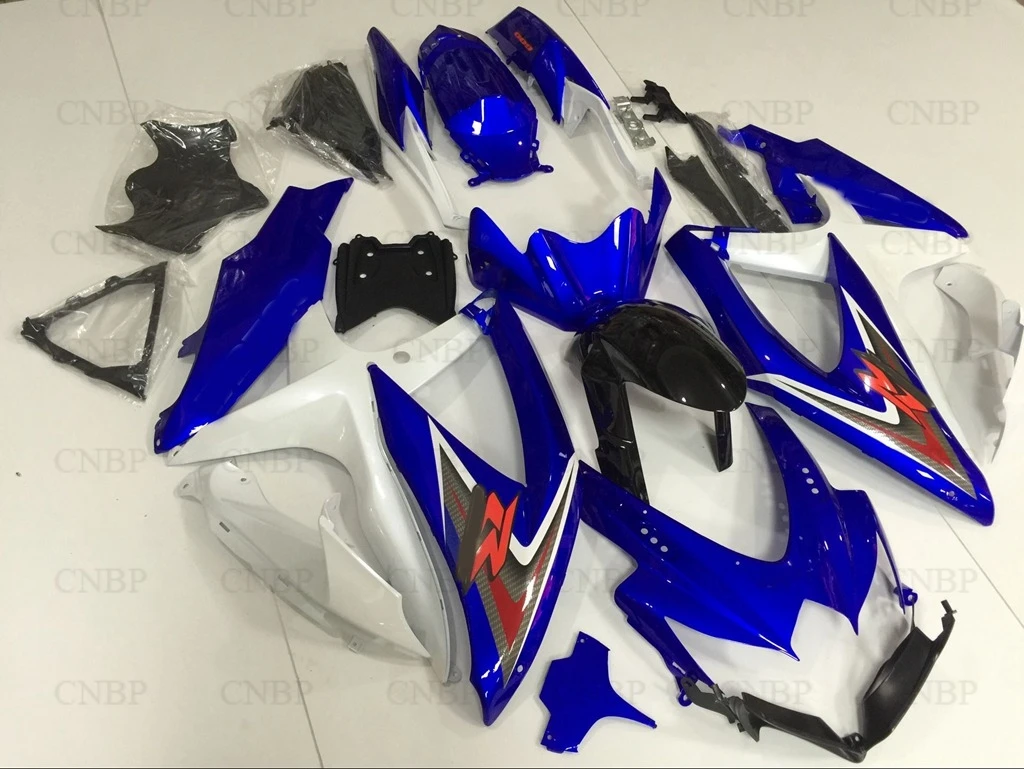 Комплект боди GSXR750 08 10 мотоцикл обтекатель GSX-R750 09 10 2008-2010 K8 сине-белый обтекатель для Suzuki GSXR750 2010