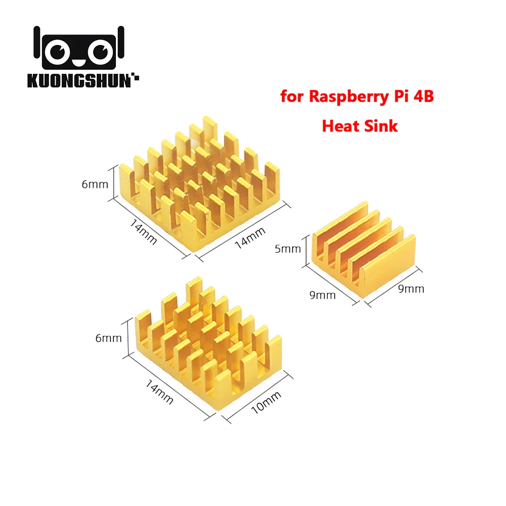 

Latest For Raspberry Pi 4 Heat Sink 3pcs Raspberry Pi 4B Aluminum Heatsink Radiator Cooler Kit for Raspberry Pi 4 Model B