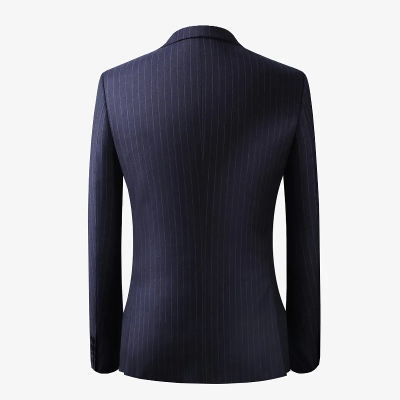 BATMO new arrival high qulaity 100% wool striped suits men,casual two Splits suits ,605