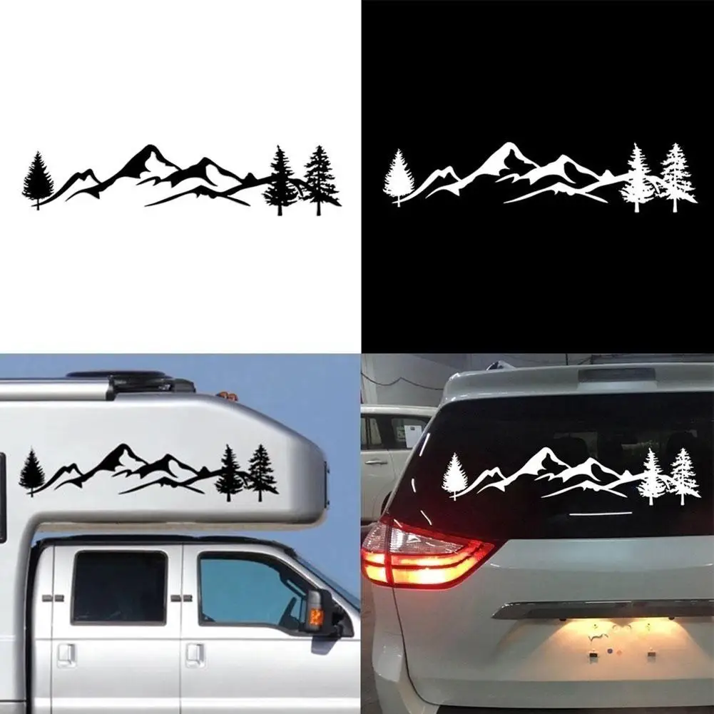 

50% HOT SALES Tree Mountain SUV RV Camper Car-Styling Vehicle Reflective Decals Sticker Decor